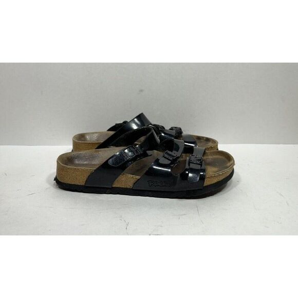 Birkenstock Shoes - Birkenstock Birkis Florida 3 Straps Sandals Women’s Sz 8 N Black Patent Shoes